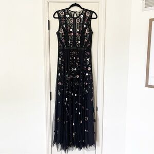 Chelsea & Violet | Dresses | Chelsea Violet Black Embellished Maxi Gown  Size 8 | Poshmark
